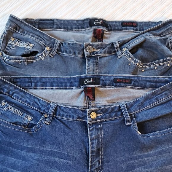 Earl Jeans Jeans 2 Pairs Of Earl Jeans Size 2w Straight Leg And Slim Boot Style Poshmark